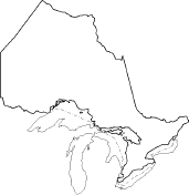 Ontario outline map